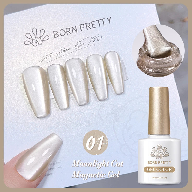 Magnetic Gel Nail Polish – Moonlight Cat Eye Effect