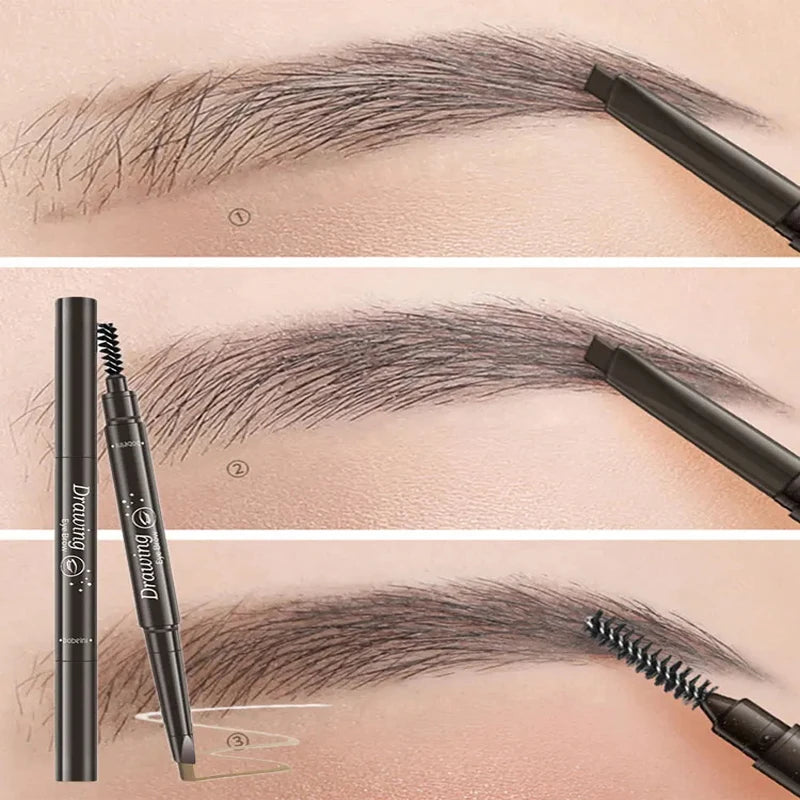 Flat Head Eyebrows Pencil: No Sharpening needed Tip