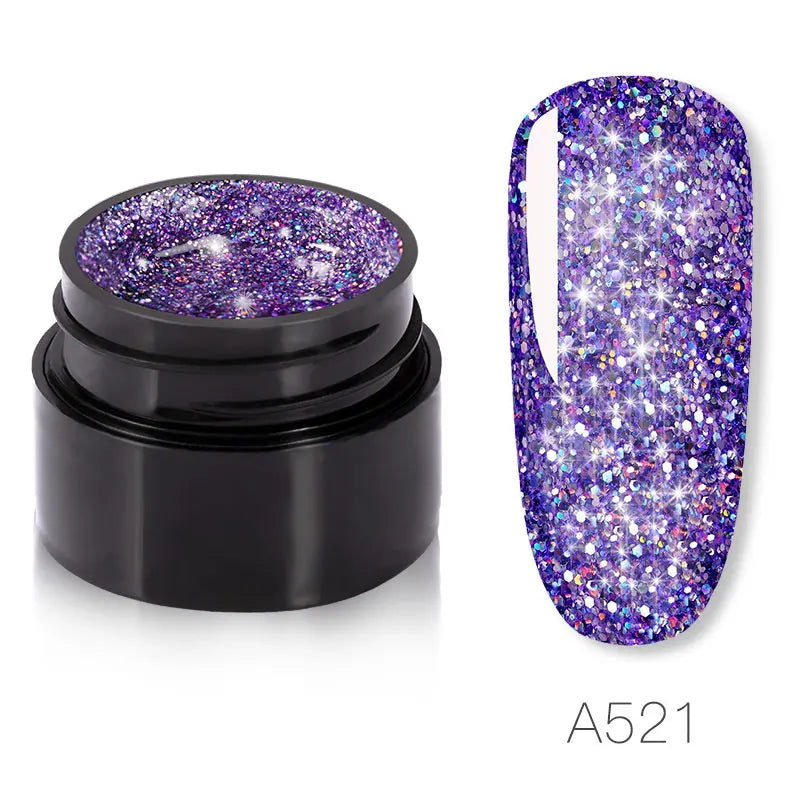 Panda Glitter Gel Nail Polish