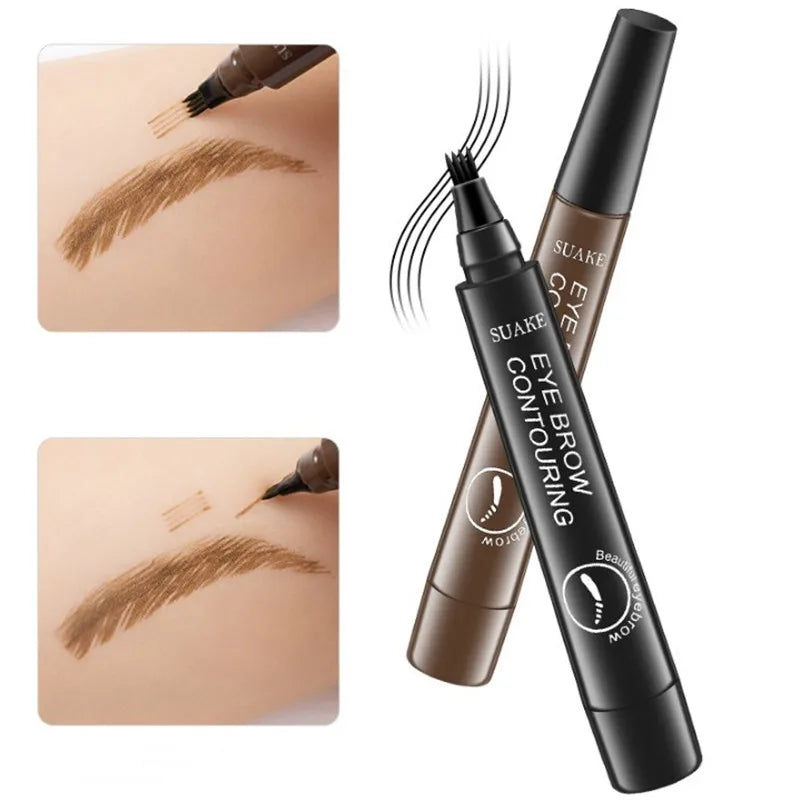 Waterproof Microblading Eyebrow Pen with 4 splits