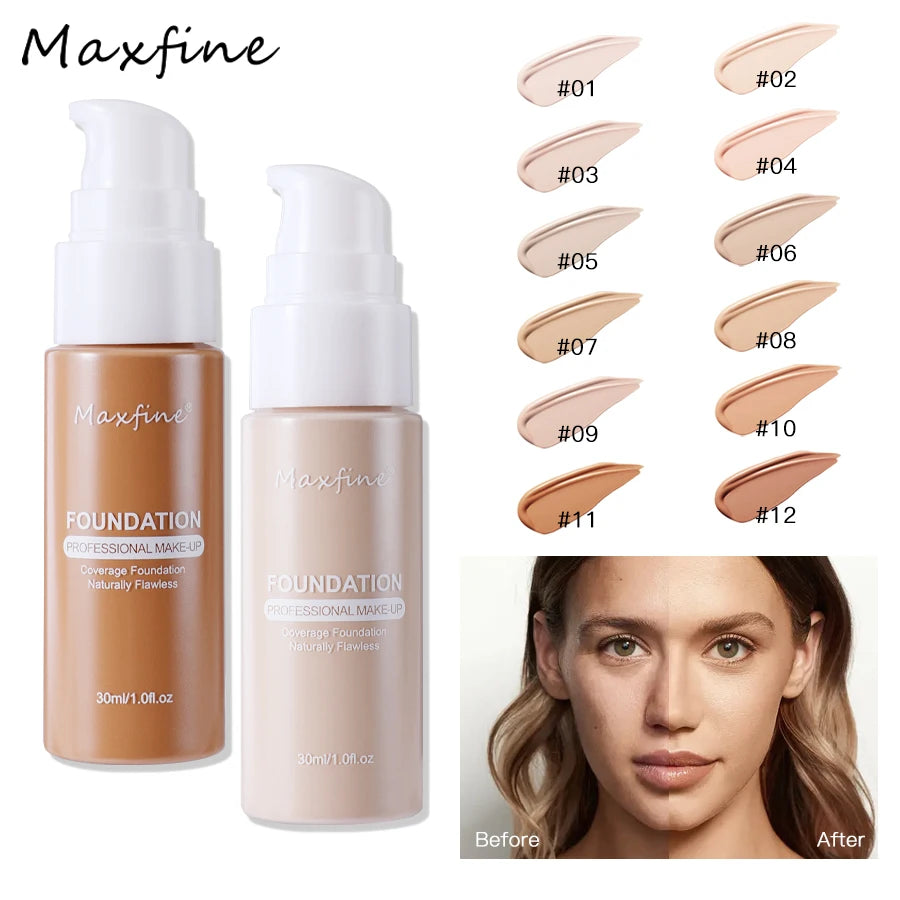 12 Shades liquid Foundation by Panda Beauty Salon