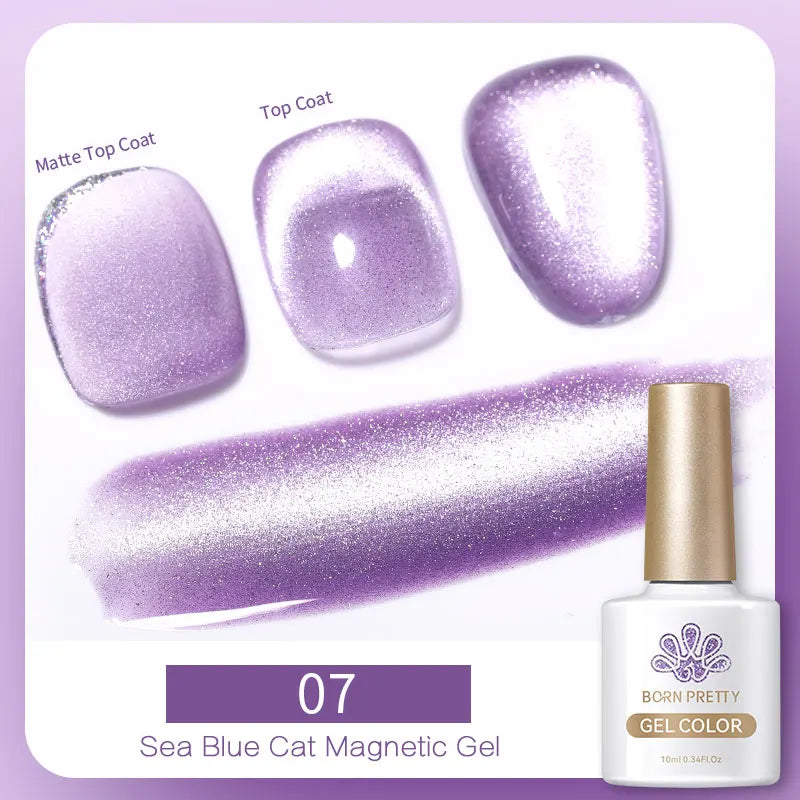Magnetic Gel Nail Polish – Moonlight Cat Eye Effect