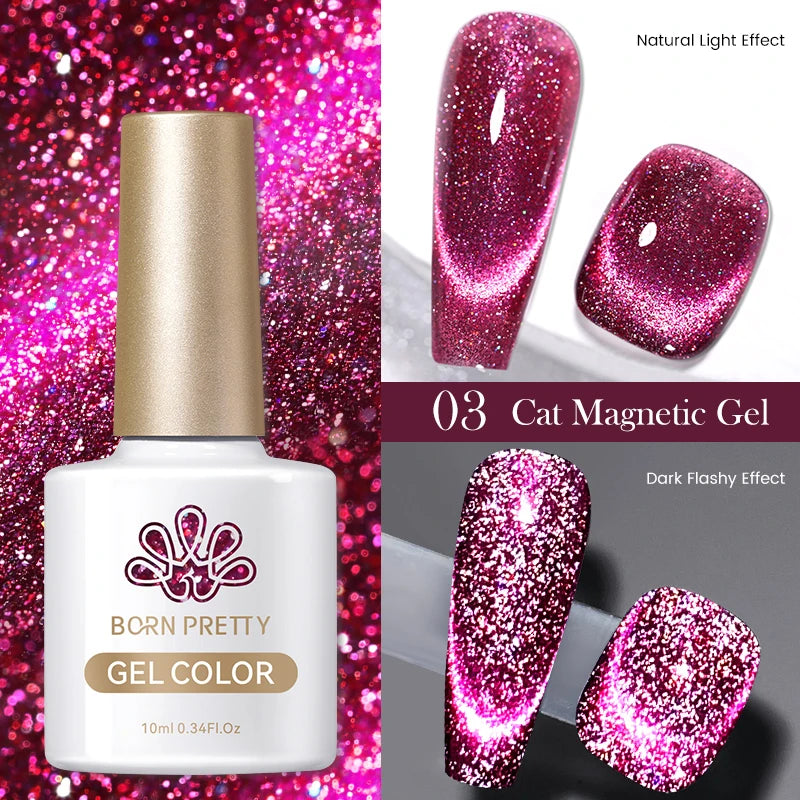 Magnetic Gel Nail Polish – Moonlight Cat Eye Effect