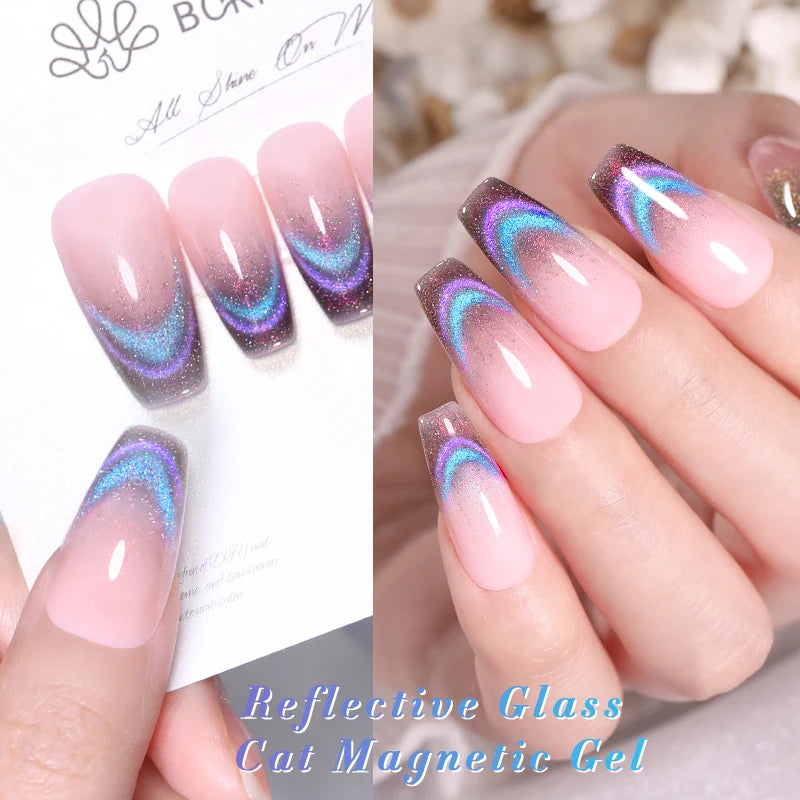 Magnetic Gel Nail Polish – Moonlight Cat Eye Effect