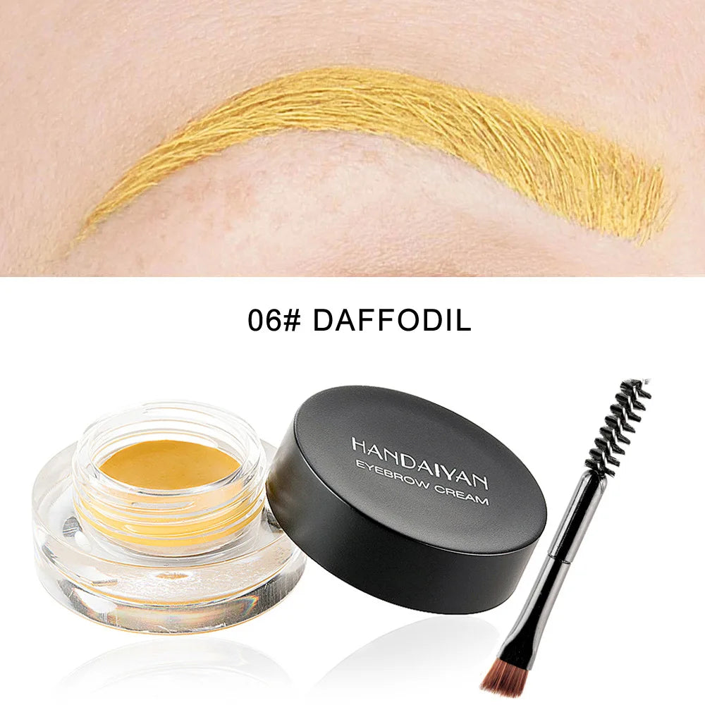 12-Color Waterproof Eyebrow & Eyeliner Gel – Long-Lasting Definition by Panda Beauty Salon