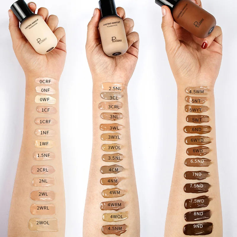 23 Shades Professional Matte Full-Coverage Liquid Foundation – 24H Flawless Wear