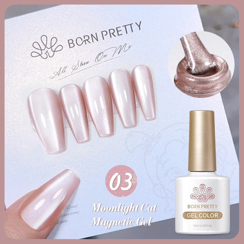Magnetic Gel Nail Polish – Moonlight Cat Eye Effect