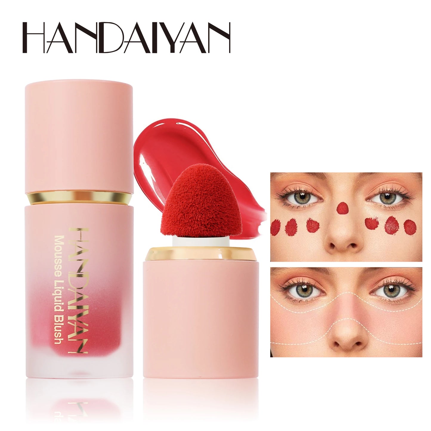Panda Liquid Blush Matte & Glitter: Multi-Use Cheek & Eye Mousse Blush