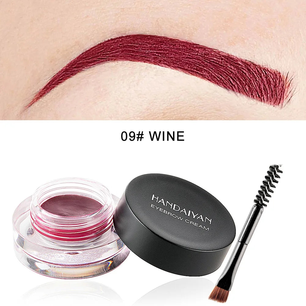 12-Color Waterproof Eyebrow & Eyeliner Gel – Long-Lasting Definition by Panda Beauty Salon