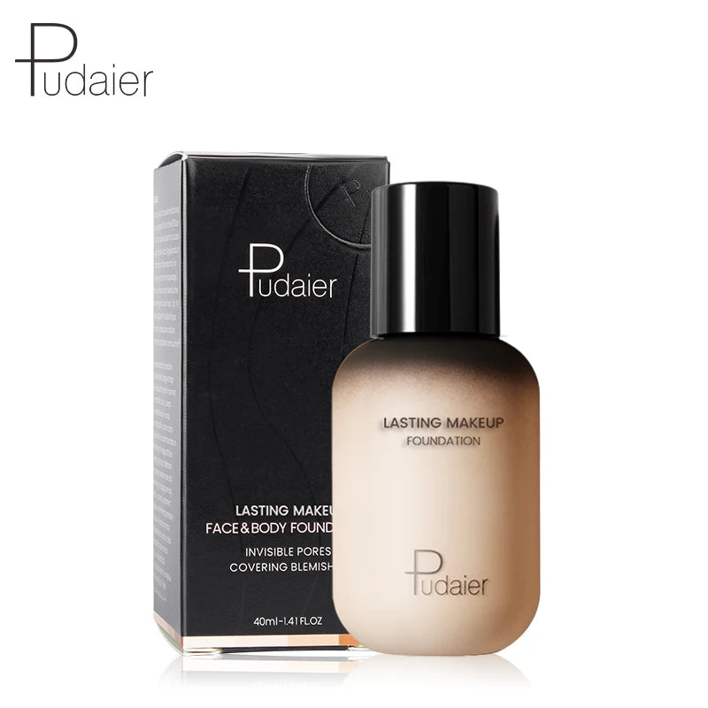 23 Shades Professional Matte Full-Coverage Liquid Foundation – 24H Flawless Wear