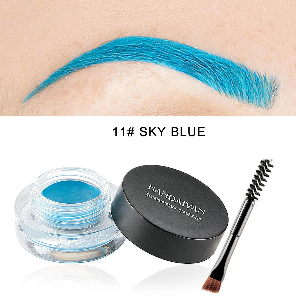 12-Color Waterproof Eyebrow & Eyeliner Gel – Long-Lasting Definition by Panda Beauty Salon