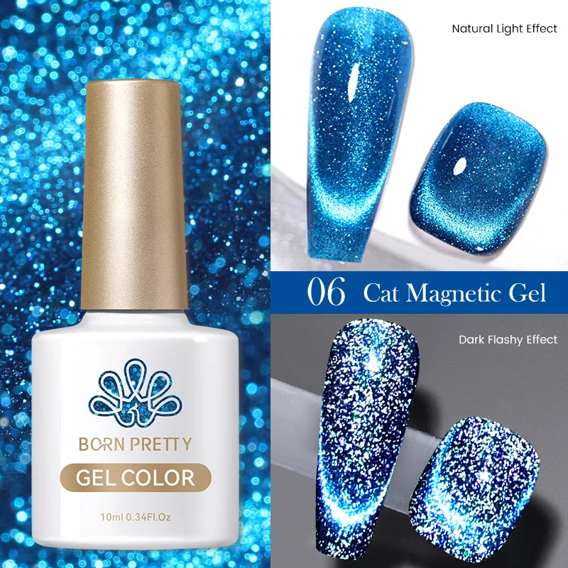 Magnetic Gel Nail Polish – Moonlight Cat Eye Effect