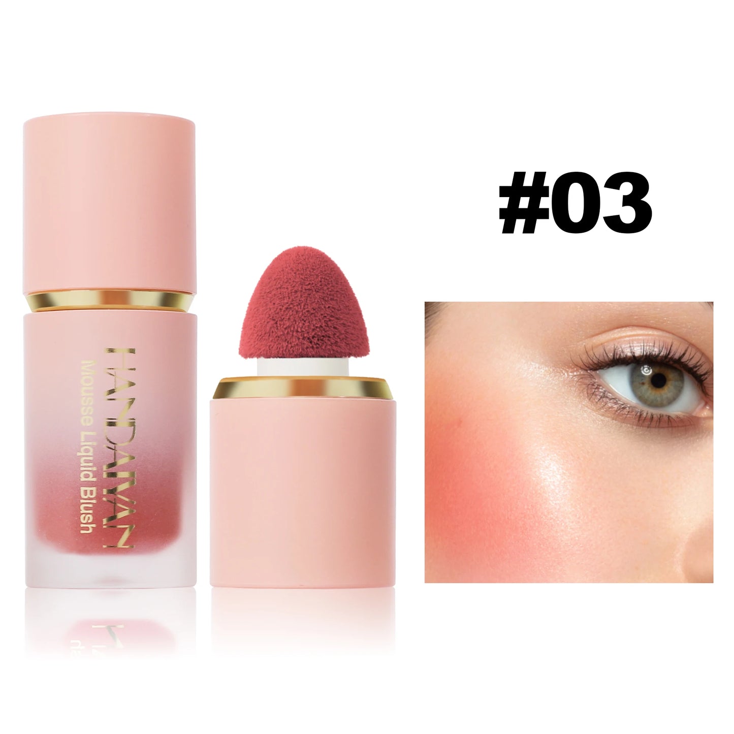 Panda Liquid Blush Matte & Glitter: Multi-Use Cheek & Eye Mousse Blush