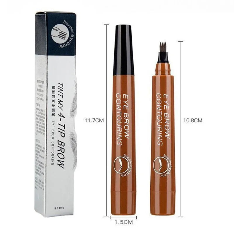 Waterproof Microblading Eyebrow Pen with 4 splits