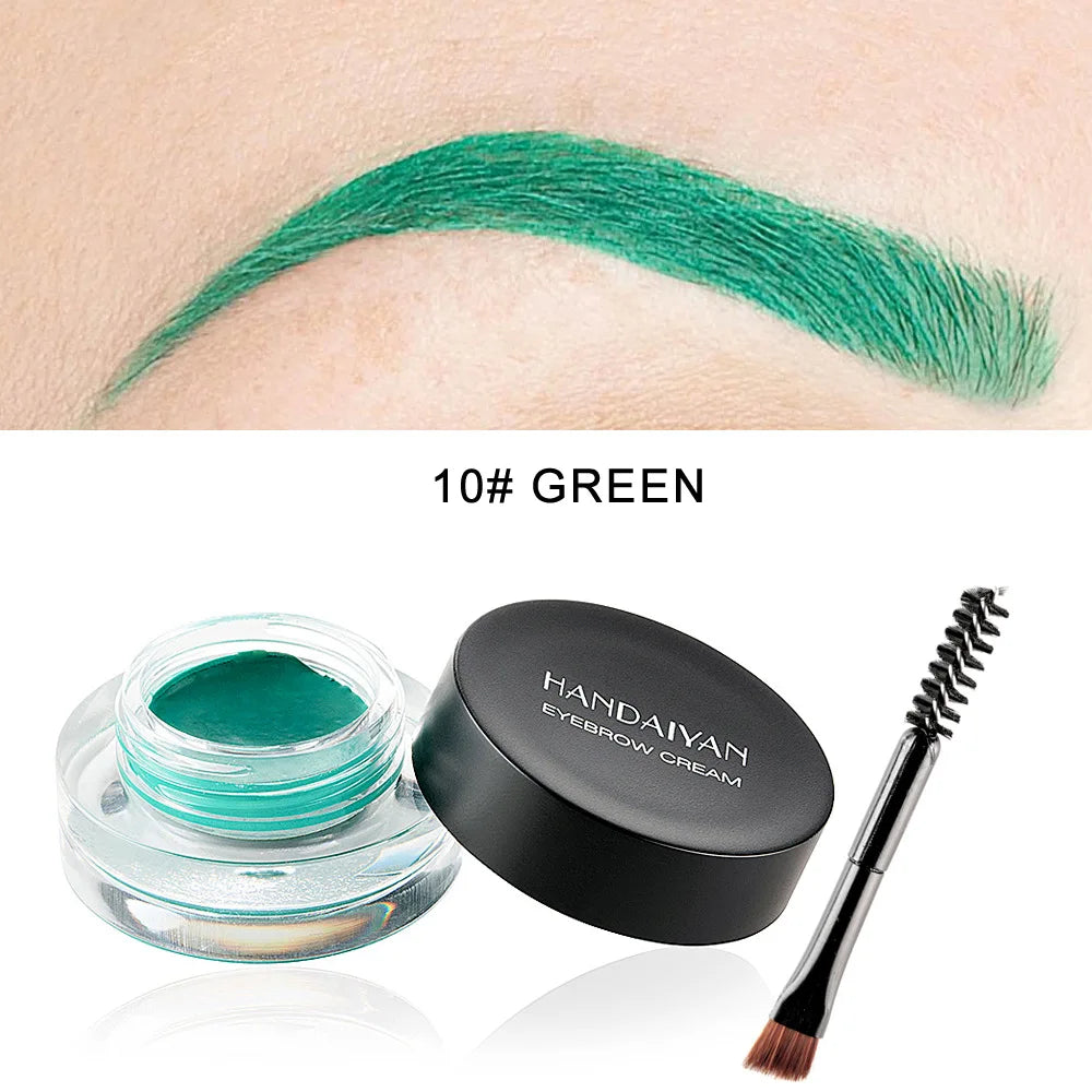 12-Color Waterproof Eyebrow & Eyeliner Gel – Long-Lasting Definition by Panda Beauty Salon
