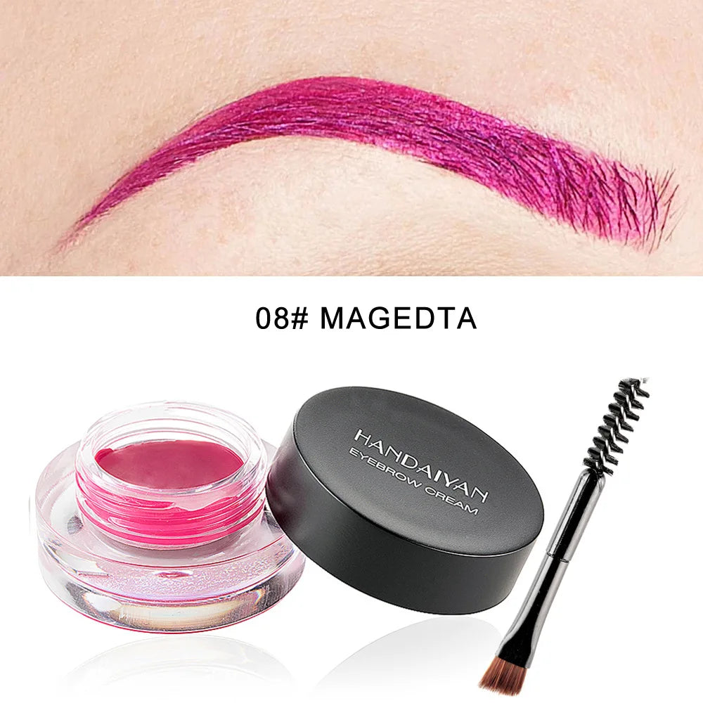 12-Color Waterproof Eyebrow & Eyeliner Gel – Long-Lasting Definition by Panda Beauty Salon