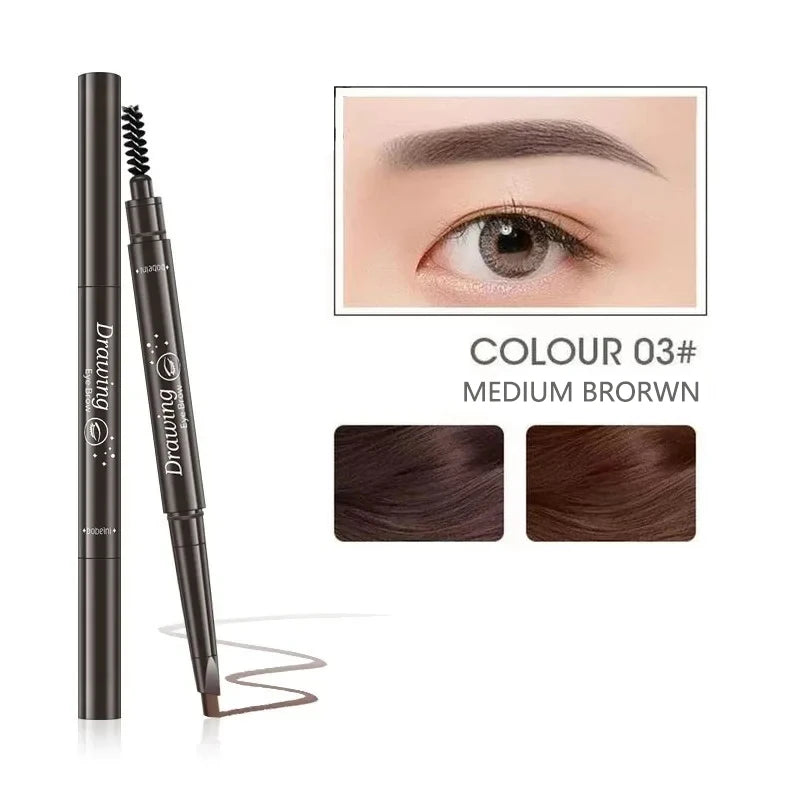 Flat Head Eyebrows Pencil: No Sharpening needed Tip