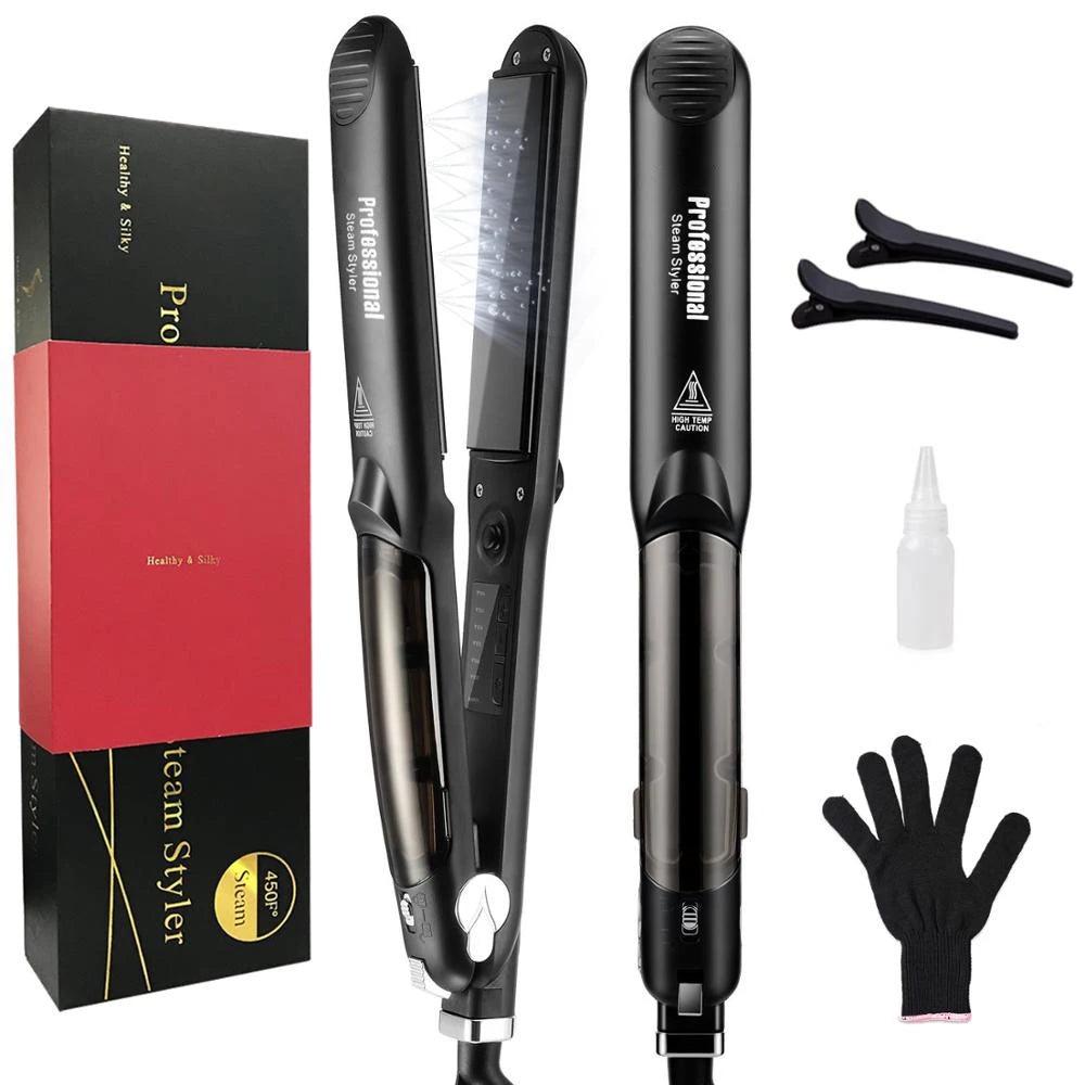 3-in-1 Professional Steam Hair Straightener