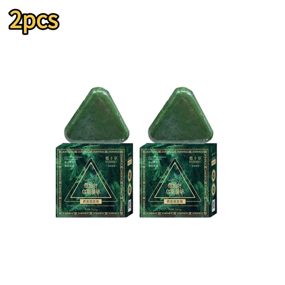 Herbal Triangle Shampoo Bar – Strengthening & Nourishing Hair Soap
