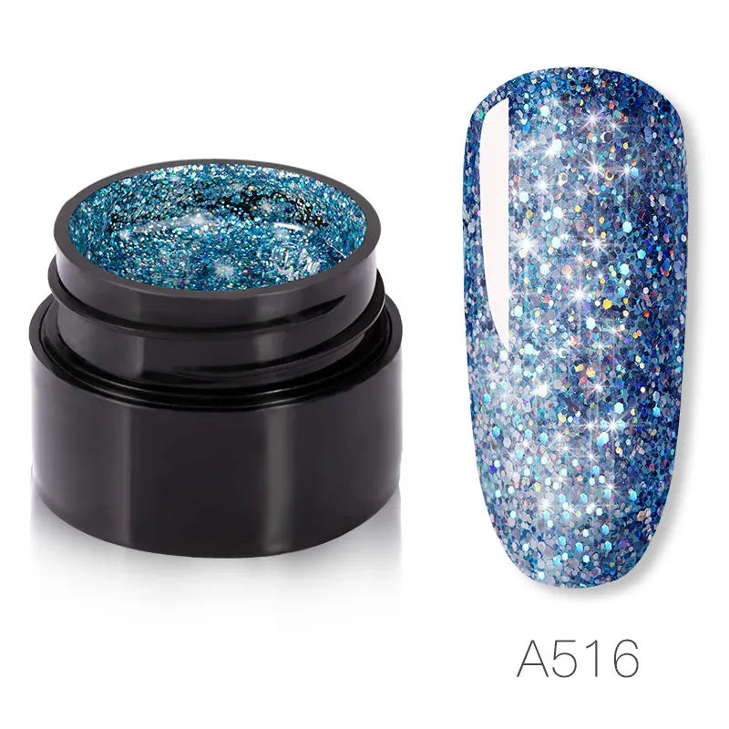 Panda Glitter Gel Nail Polish