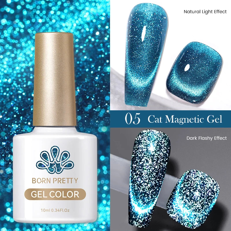 Magnetic Gel Nail Polish – Moonlight Cat Eye Effect