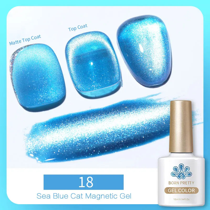 Magnetic Gel Nail Polish – Moonlight Cat Eye Effect