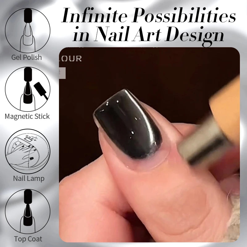 Magnetic Gel Nail Polish – Moonlight Cat Eye Effect