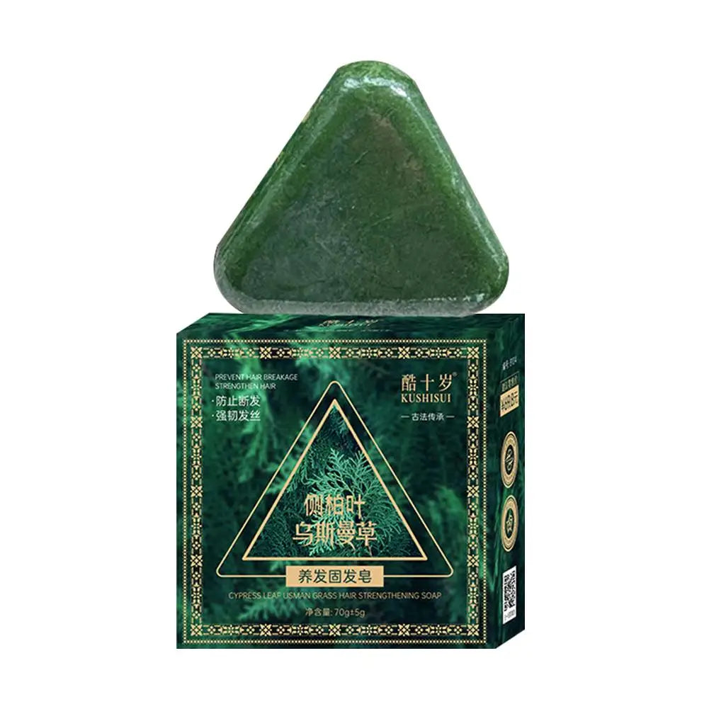 Herbal Triangle Shampoo Bar – Strengthening & Nourishing Hair Soap