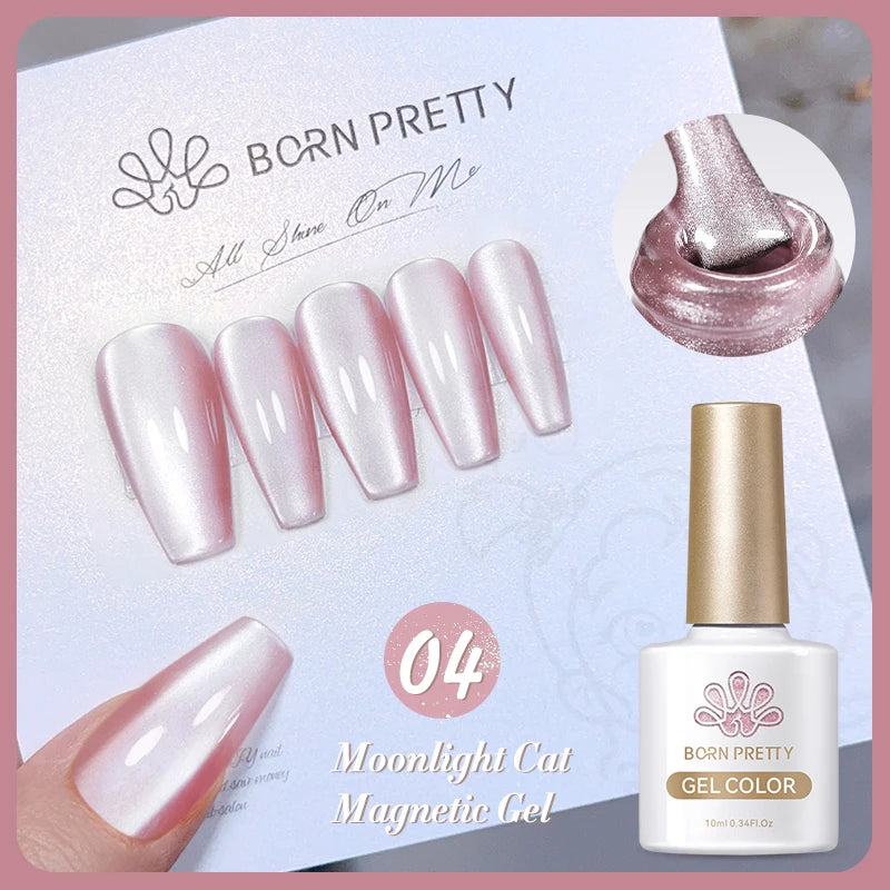 Magnetic Gel Nail Polish – Moonlight Cat Eye Effect