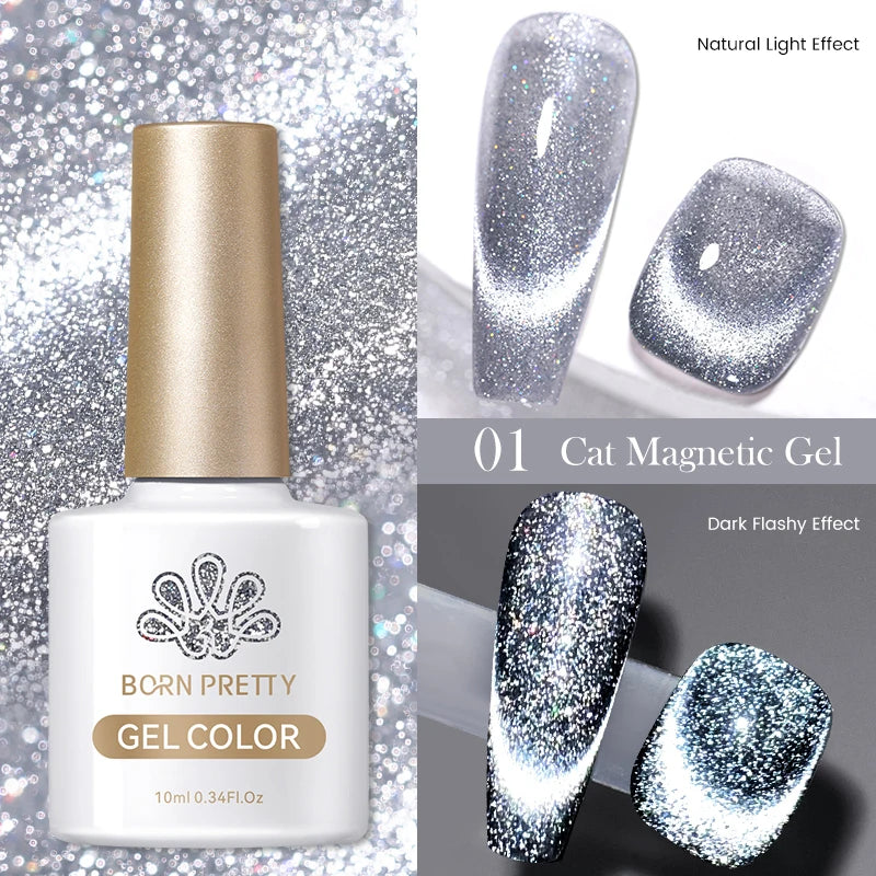 Magnetic Gel Nail Polish – Moonlight Cat Eye Effect