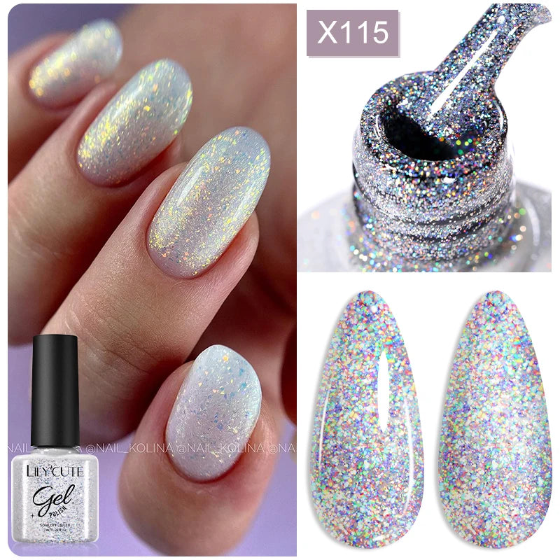 Sparkling Glitter Sequins Gel Nail Polish