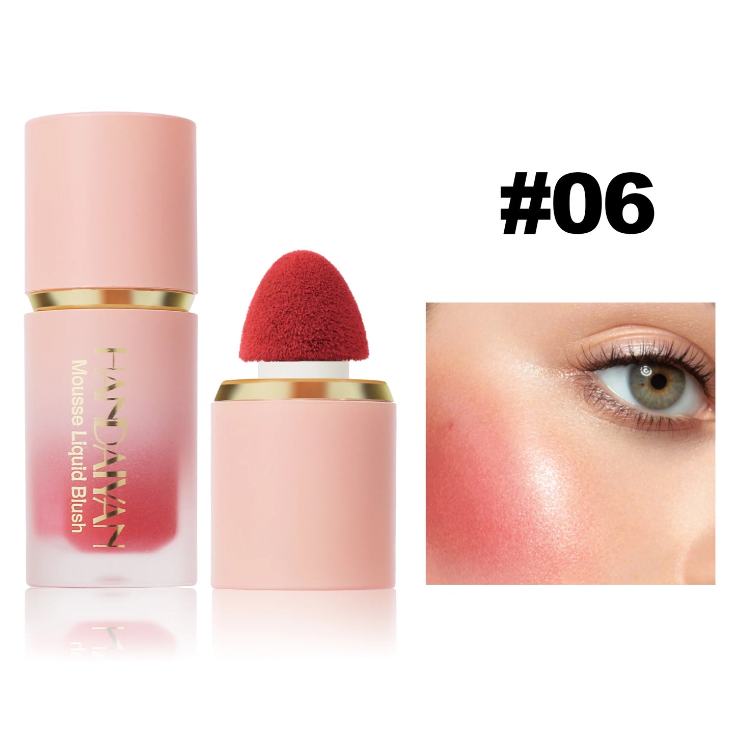 Panda Liquid Blush Matte & Glitter: Multi-Use Cheek & Eye Mousse Blush