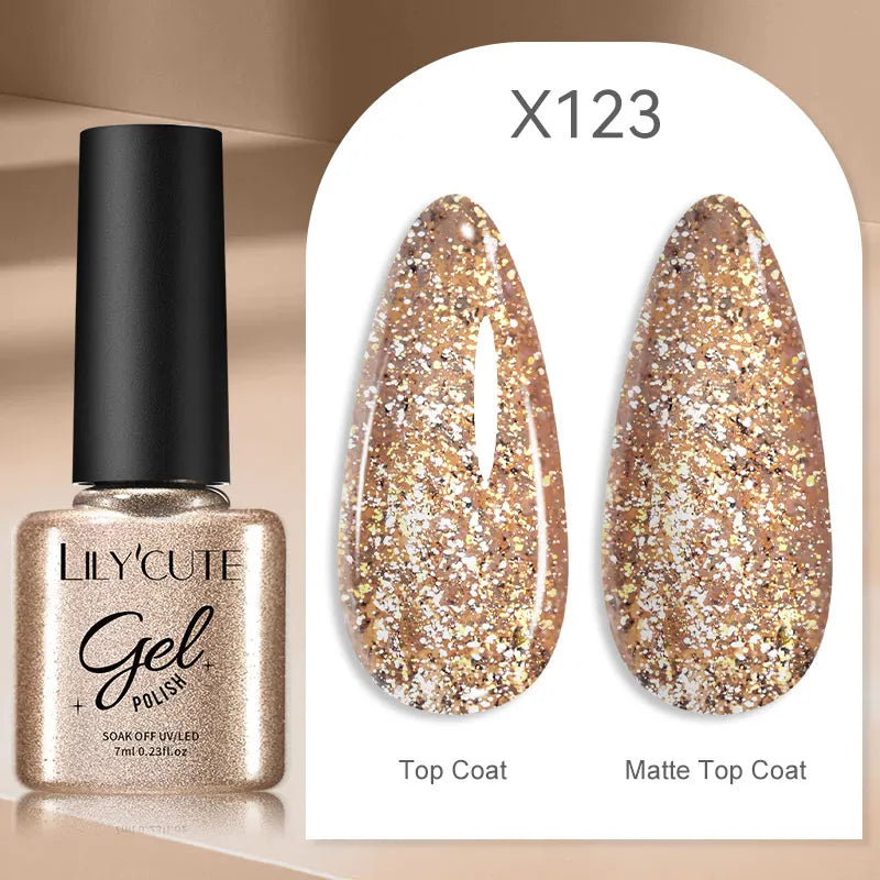 Sparkling Glitter Sequins Gel Nail Polish