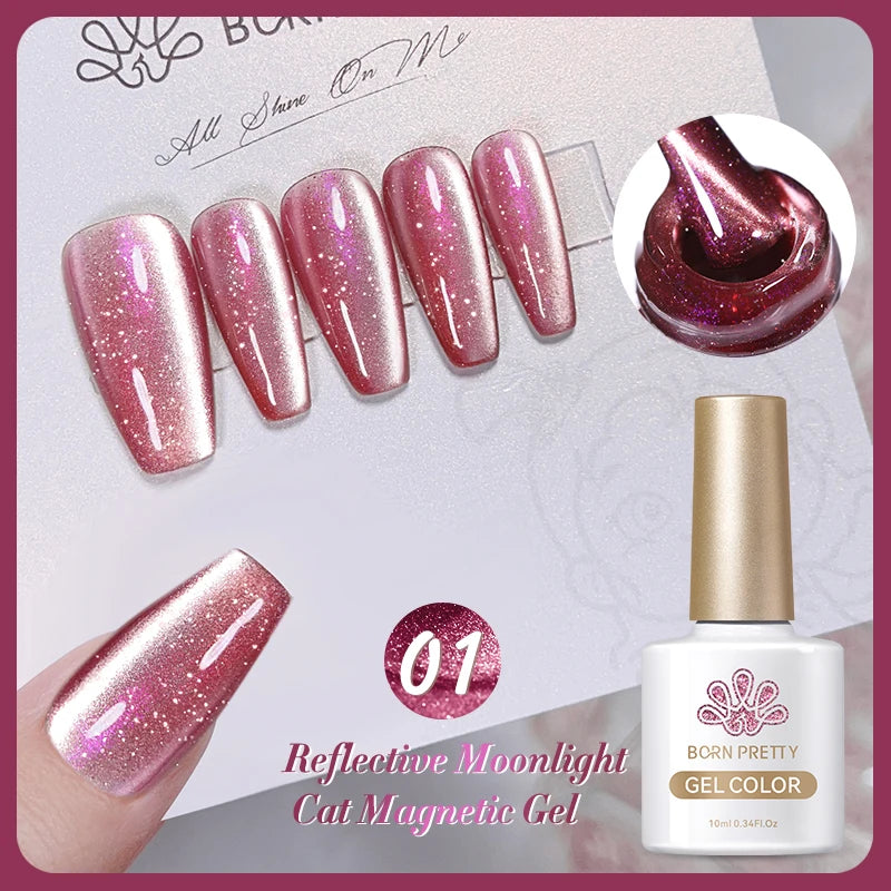 Magnetic Gel Nail Polish – Moonlight Cat Eye Effect