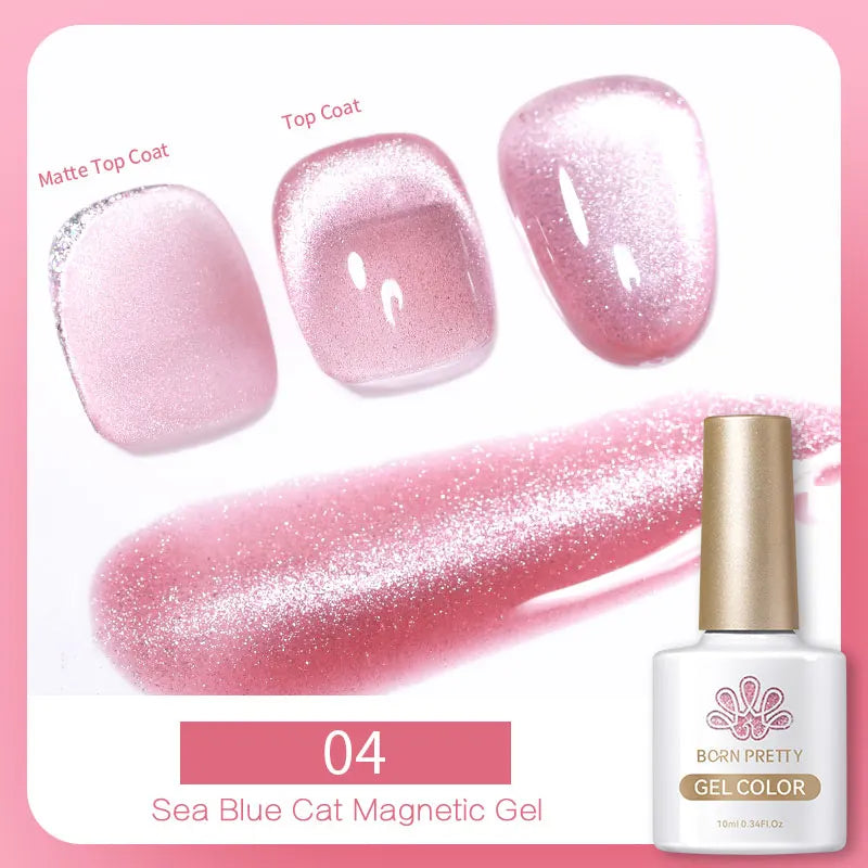 Magnetic Gel Nail Polish – Moonlight Cat Eye Effect