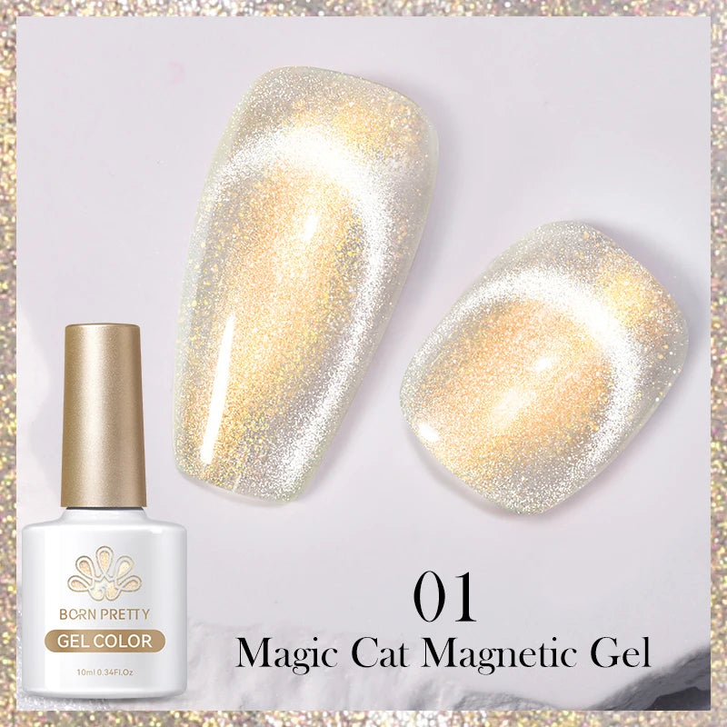 Magnetic Gel Nail Polish – Moonlight Cat Eye Effect