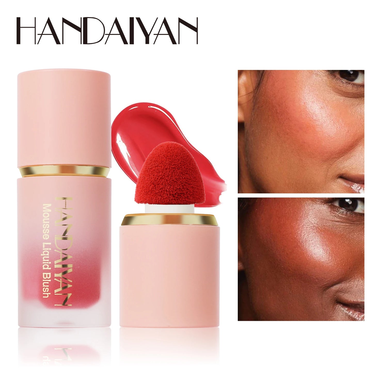 Panda Liquid Blush Matte & Glitter: Multi-Use Cheek & Eye Mousse Blush