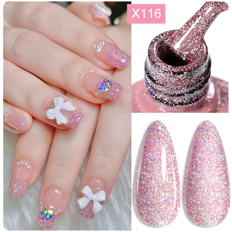 Sparkling Glitter Sequins Gel Nail Polish