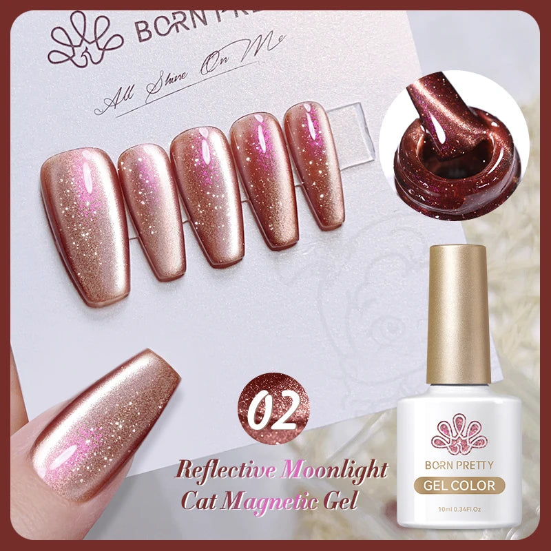 Magnetic Gel Nail Polish – Moonlight Cat Eye Effect