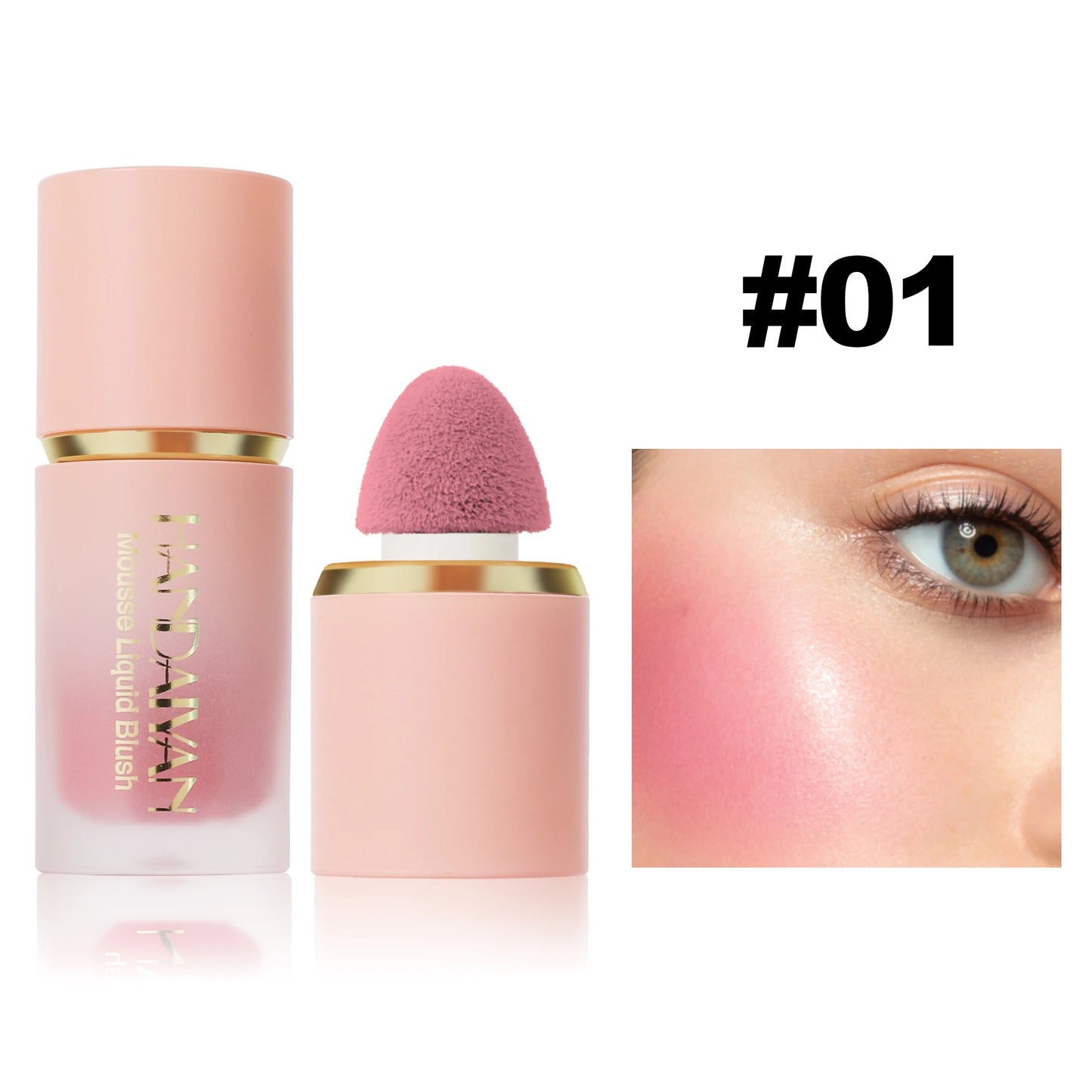 Panda Liquid Blush Matte & Glitter: Multi-Use Cheek & Eye Mousse Blush