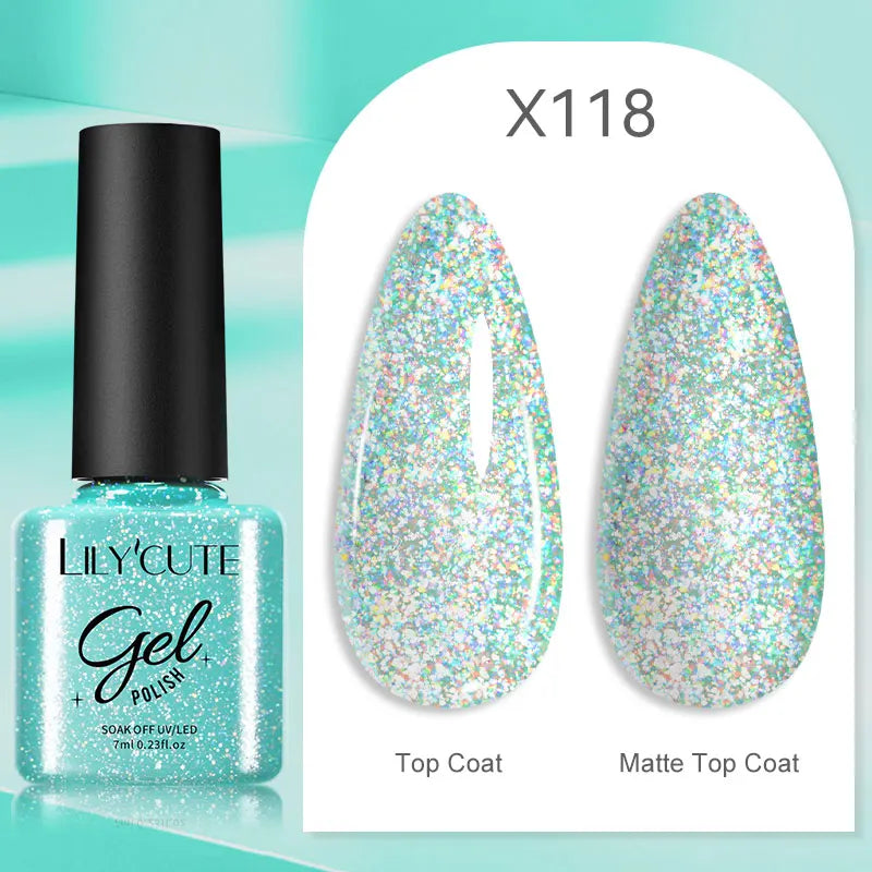 Sparkling Glitter Sequins Gel Nail Polish