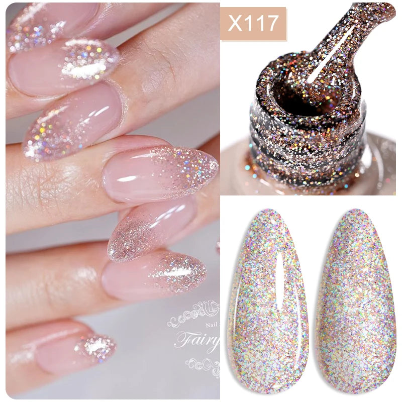 Sparkling Glitter Sequins Gel Nail Polish