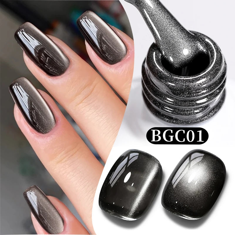 Magnetic Gel Nail Polish – Moonlight Cat Eye Effect