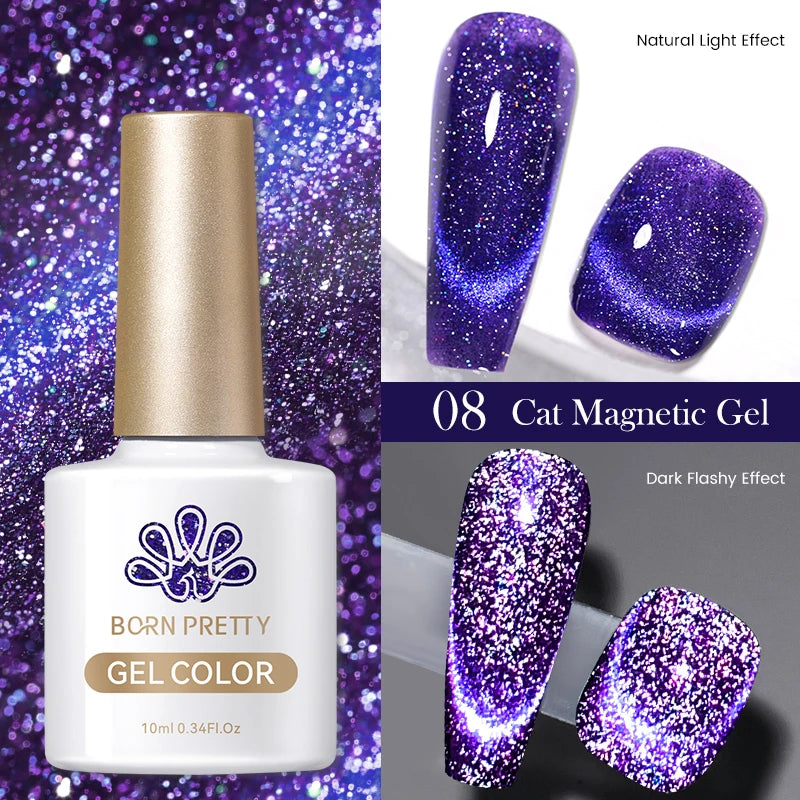 Magnetic Gel Nail Polish – Moonlight Cat Eye Effect