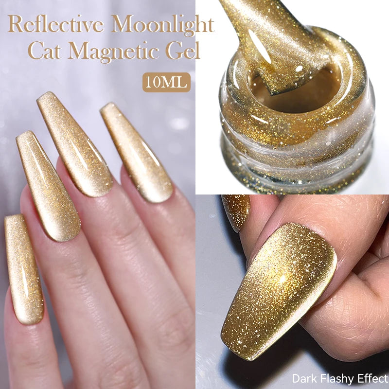 Magnetic Gel Nail Polish – Moonlight Cat Eye Effect