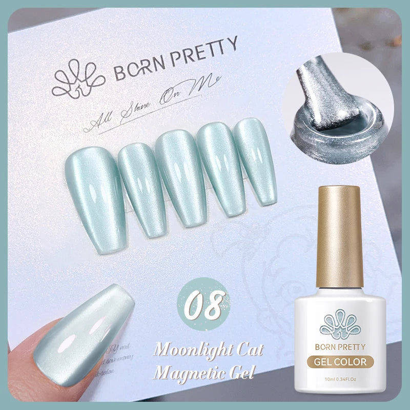 Magnetic Gel Nail Polish – Moonlight Cat Eye Effect