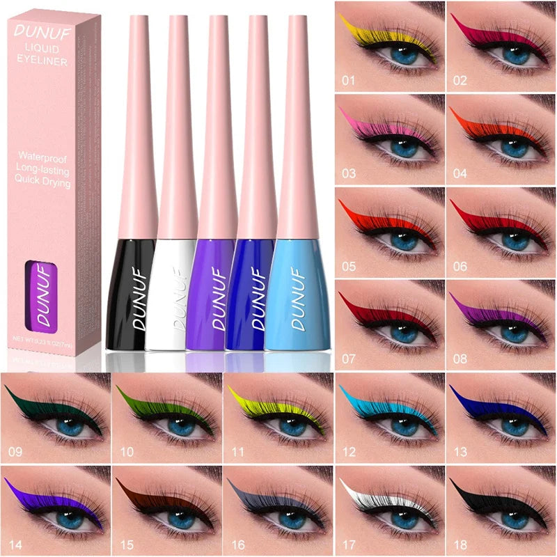 Matte Liquid Eyeliner  – Vibrant Waterproof Colors for Bold Eye Looks