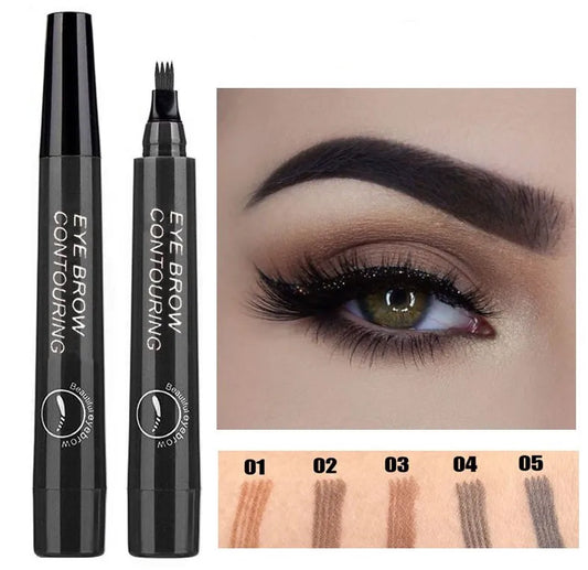 Waterproof Microblading Eyebrow Pen with 4 splits