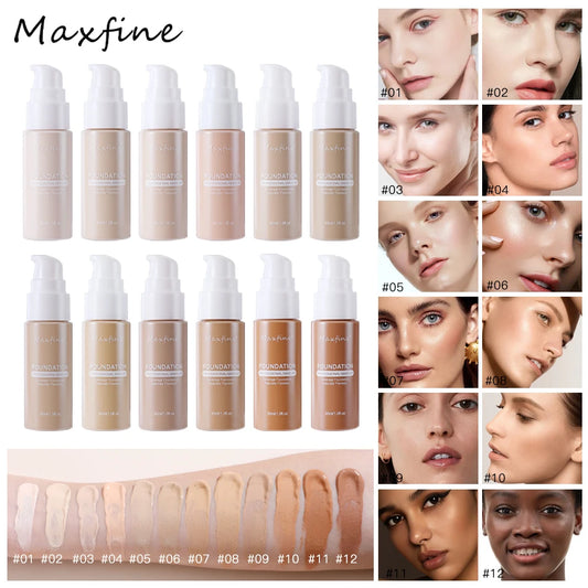 12 Shades liquid Foundation by Panda Beauty Salon