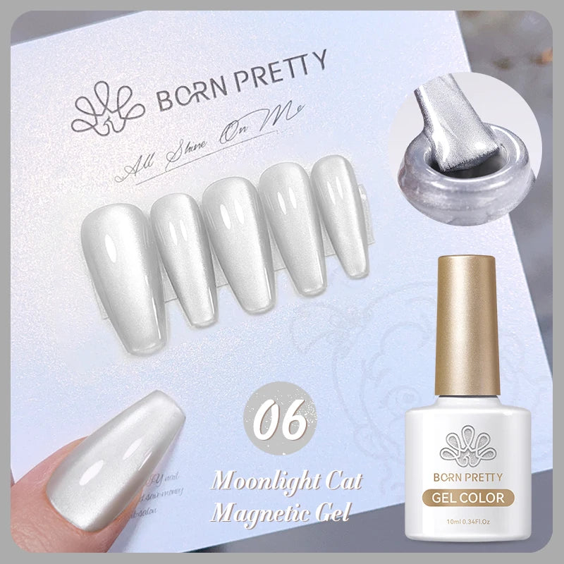 Magnetic Gel Nail Polish – Moonlight Cat Eye Effect